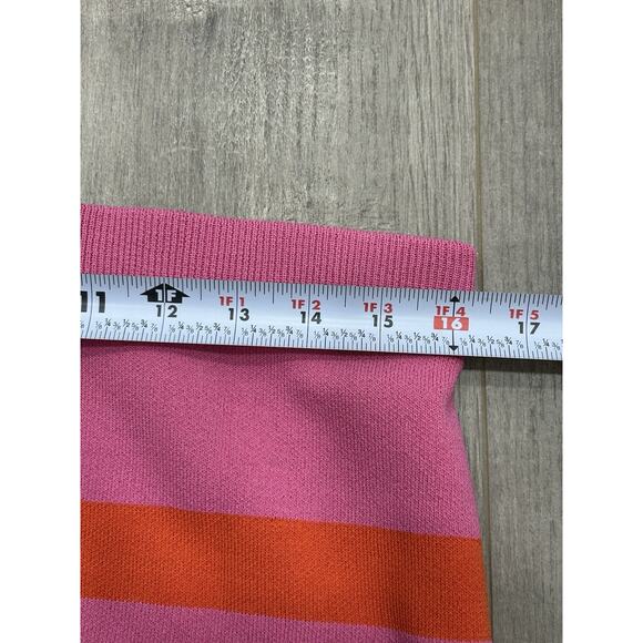 NWT Sachin & Babi Carson Knit Skirt Pink Orange Striped Midi Skirt Size Large - Picture 9 of 10